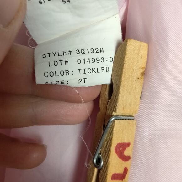 Rothschild Girls 2t Pink Silk Look Formal Hooded Jacket Rosettes Puff Sleeves - Picture 4 of 10